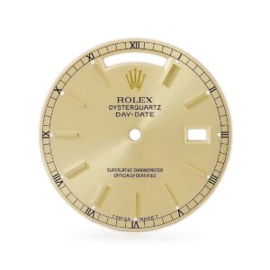 ロレックス ROLEX 腕時計パーツ 純正 デイデイト 19018用 ダイアル ステンレススチール シャンパンゴールド 替え 文字盤 シャンパンゴールド 三針セット 交換 予備 トリチウム 【中古】中古美品