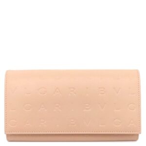 ブルガリ BVLGARI 長財布 インフィニートゥム ロゴ レザー シェルクォーツピンク ゴールド金具 293151 【箱】 【中古】未使用保管品
