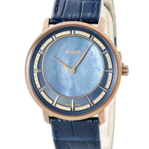 ラドー RADO ダイヤマスター セラモス シンライン R14071916 未使用 純正ダイヤ 青 シェル メンズ レディース 腕時計クオーツ ブルー 【中古】未使用保管品