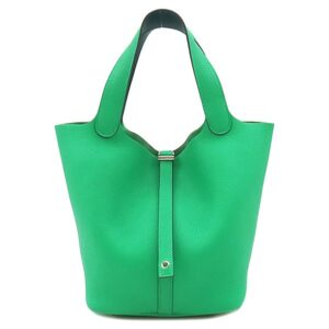 エルメス HERMES ハンドバッグ ピコタンロックMM エクラ トリヨンクレマンス スイフト ミント×ヴェールボスフォール シルバー金具 緑 青緑 バイカラー Z 【箱】 【中古】新品同様品