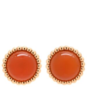 ヴァンクリーフアーペル Van Cleef & Arpels ピアス ペルレ クルール レッドXローズゴールド ピンクゴールド レッド 赤 ラウンド VCARP4E000 【箱】 【中古】