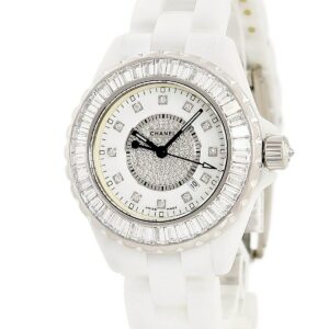 シャネル CHANEL J12 リミテッドエディション H1308 K18WG×セラミック コンビ 純正ダイヤ 限定12本 レディース 腕時計クオーツ ホワイト 【中古】