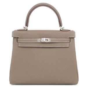 エルメス HERMES 2WAYバッグ ケリー25 内縫い トゴ エトゥープ シルバー金具 新品 未使用 グレージュ ショルダー 2026年製 G 【箱】 【中古】
