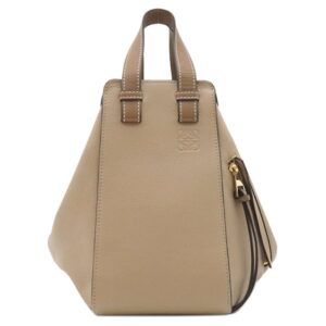 ロエベ LOEWE 2WAYバッグ ハンモックバッグ スモール レザー ソフトグレインカーフ サンド ゴールド金具 ハンドバッグ ショルダーバッグ 【保存袋】 【中古】