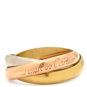 カルティエ Cartier リング 指輪 トリニティクラシック ホワイトゴールド×イエローゴールド×ピンクゴールド #54(JP14) 3連 3カラー 3ゴールド18K 750 13号 【中古】中古品