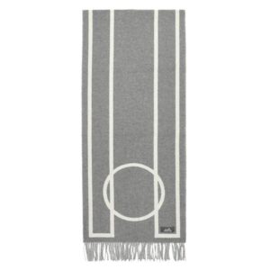 エルメス HERMES マフラー カザック ピル オ ファス カシミヤ グリシネ×アイボリー 白 バイカラー CASAQUE PILE OU FACE H259105S 【箱】 【中古】新品同様品