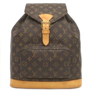 【★3％OFFクーポン】ルイヴィトン LOUIS VUITTON リュック・デイパック モンスリGM モノグラムキャンバス モノグラム ゴールド金具 茶 バックパック M51135 MI0996 【中古】中古品