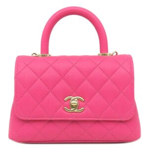 シャネル CHANEL 2WAYバッグ マトラッセ ココハンドル 19 XXS キャビアスキン ピンク ゴールド金具 トップハンドル AS2215 ランダムシリアル 【箱】 【中古】中古美品