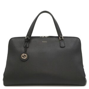 グッチ GUCCI 2WAYバッグ インターロッキングG トート レザー ブラック ゴールド金具 黒 ハンドバッグ ショルダー 388558 【保存袋】 【中古】新品同様品