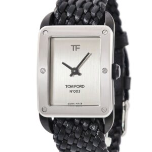トムフォード TOM FORD N.003 ブラックPVD ブラッシュドベゼル TF0120256685 未使用 アンスラサイト メンズ 腕時計クオーツ シルバー 【中古】未使用保管品