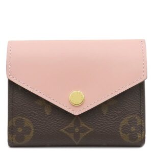 ルイヴィトン LOUIS VUITTON 三つ折り財布 ポルトフォイユ ゾエ モノグラムキャンバス レザー ローズバレリーヌ ゴールド金具 コンパクト財布 3つ折り M62933 RFID 【箱】 【中古】