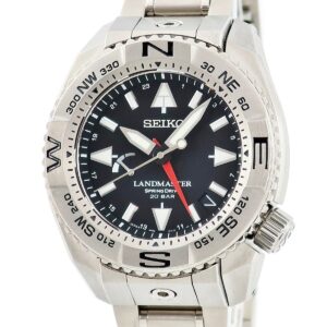 セイコー SEIKO プロスペックス ランドマスター SBDB003 5R66-0AM0 スプリングドライブ デイト GMT メンズ 腕時計自動巻き ブラック 【中古】