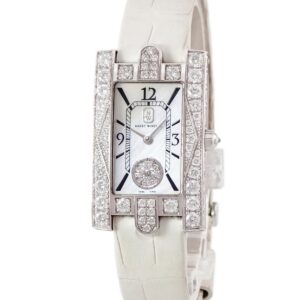 ハリーウィンストン Harry Winston アヴェニュー クラシック オーロラ AVEQHM21WW231 K18WG無垢 純正ダイヤ レディース 腕時計クオーツ ホワイト 【中古】中古美品