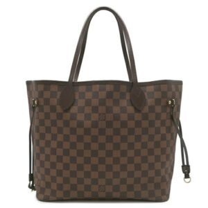 ルイヴィトン LOUIS VUITTON トートバッグ ネヴァーフル MM ダミエキャンバス スリーズ ゴールド金具 茶 赤 ショルダーバッグ 肩掛け ポーチ欠品 N51105 GI4171 【中古】