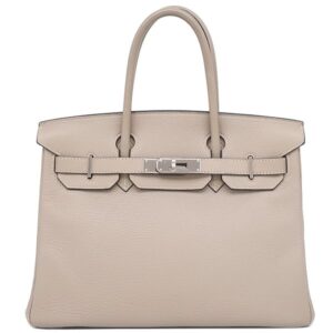 エルメス HERMES ハンドバッグ バーキン30 トリヨンクレマンス トゥルティエールグレー シルバー金具 グレージュ □J刻印 【保存袋】 【中古】