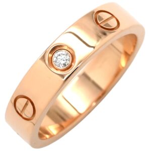 カルティエ Cartier リング 指輪 ミニラブリング ピンクゴールド #47(JP7) LOVE Ring 750 18K PG 18金 1P ダイヤ 7号 CRB4050747 【保証書】 【中古】