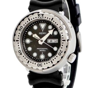 セイコー SEIKO プロスペックス マリンマスタープロフェッショナル 300m SBBN007 7C46-7011 デイデイト メンズ 腕時計クオーツ ブラック 【中古】中古品
