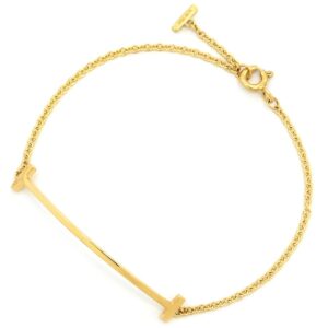 ティファニー Tiffany & Co ブレスレット Tスマイル イエローゴールド Au750 18K 18金 Tコレクション T＆Co. TIFFANY 【中古】