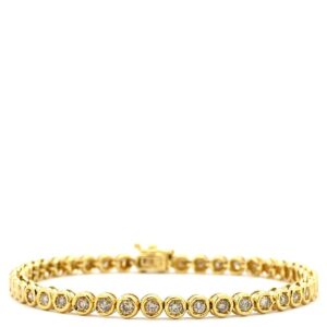 ブレスレット テニスブレスレット イエローゴールド ダイヤブレス 【中古】