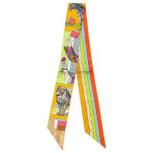 エルメス HERMES スカーフ ツイリー シルク ソレイユ×ヴェールフルオ 【GRAND THEATRE NOUVEAU/グランテアトルヌーヴォー】 【中古】