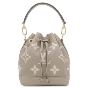 ルイヴィトン LOUIS VUITTON 2WAYバッグ ナノ ノエ モノグラムアンプラント バイカラーモノグラムアンプラント ベージュ ゴールド金具 ショルダー M46291 RFID 【箱】 【中古】