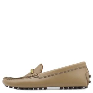 トッズ TODS モカシン ゴンミーノ カーフ ベージュブラウン 37 茶 革靴 【箱】 【中古】新品同様品