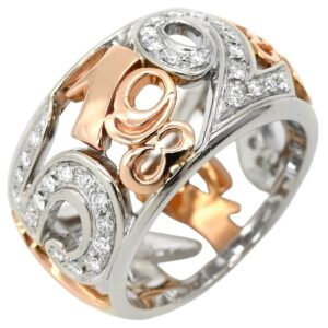 フランクミュラー FRANCK MULLER リング 指輪 タリスマン ピンクゴールド×ホワイトゴールド 18K 750 数字 ダイヤモンド お守り 20号 【中古】中古美品