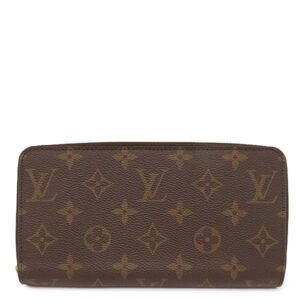 ルイヴィトン LOUIS VUITTON 長財布 ジッピー ウォレット モノグラムキャンバス フューシャ ゴールド金具 茶 赤 ラウンドファスナー M41895 CA5108 【箱】 【中古】新品同様品