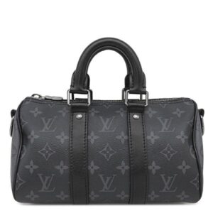 【★3％OFFクーポン】ルイヴィトン LOUIS VUITTON 2WAYバッグ キーポル バンドリエール 25 レザー モノグラムエクリプスリバースキャンバス モノグラムエクリプス ガンメタル金具 黒 ショルダー ハンドバッグ M46271 RFID 【中古】中古美品