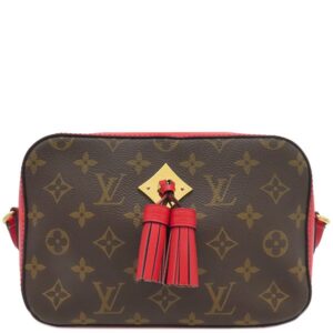ルイヴィトン LOUIS VUITTON ショルダーバッグ サントンジュ モノグラムキャンバス コクリコ ゴールド金具 茶 赤 斜め掛け M43555 CA1199 【中古】
