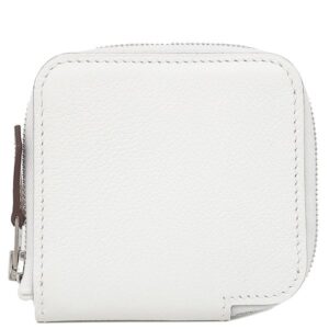 エルメス HERMES コインケース アザップ シルクイン ミニ コンパクト ヴォーエプソン ニューホワイト シルバー金具 オフホワイト ラウンドファスナー B刻印(2023年製) 【箱】 【中古】