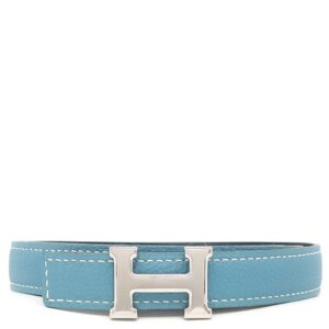 エルメス HERMES ベルト ミニ コンスタンスH トゴ ボックスカーフ ブルージーン×ブラック #70 Hバックル リバーシブル □H 【箱】 【中古】