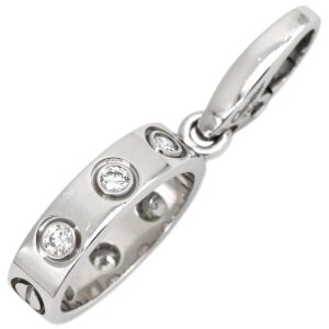 カルティエ Cartier ペンダントトップ ラブチャーム フルダイヤ ホワイトゴールド 750WG 18K ネックレストップ 6石 【中古】中古美品