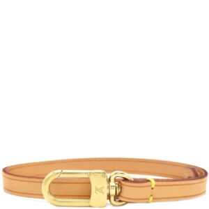 ルイヴィトン LOUIS VUITTON ショルダーストラップ 35cm ヌメ革 ベージュ ゴールド金具 ポシェットアクセソワール用 【中古】