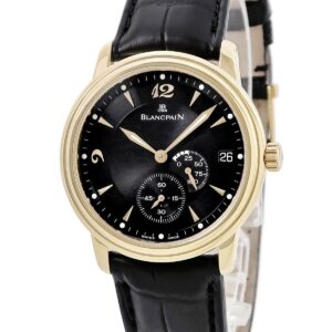ブランパン BLANCPAIN ニュークラシック パワーリザーブ 1106-1430-55 K18YG無垢 ブラック 黒 アラビア バー メンズ 腕時計手巻き ブラック 【中古】