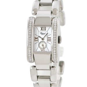 ショパール CHOPARD ラ ストラーダ 8357 純正ダイヤ ホワイト スモールセコンド ローマン レディース 腕時計クオーツ ホワイト 【中古】中古美品