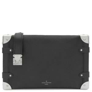 ルイヴィトン LOUIS VUITTON 2WAYバッグ サイドトランク MM グレインカーフレザー ブラック シルバー金具 斜め掛け ショルダー ハンドバッグ M25160 RFID 【中古】