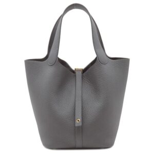 エルメス HERMES ハンドバッグ ピコタンロック MM 22 トリヨンクレマンス アルドワーズ シャンパンゴールド金具 新品 未使用 グレージュ 2024年製 W 【箱】 【中古】