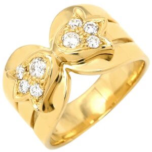 クリスチャン・ディオール Christian Dior リング 指輪 ダイヤモンド デザインリング イエローゴールド Au750 K18 8P 0.53ct 9号 【中古】中古美品