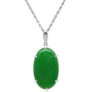 ミキモト MIKIMOTO ネックレス ヒスイ 12.01ct ペンダント グリーン×プラチナシルバー 翡翠 ジェイダイト 大粒 緑 MIKIMOTO プラチナ 【箱】 【中古】中古品