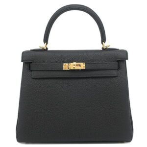 エルメス HERMES 2WAYバッグ ケリー25 内縫い トゴ ブラック ゴールド金具 新品 未使用 黒 ショルダー ハンドバッグ K刻印(2025年製) 【箱】 【中古】