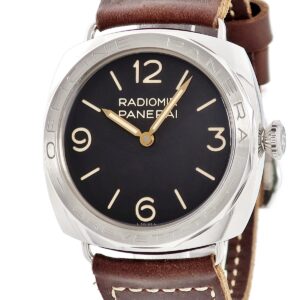 パネライ PANERAI ラジオミール 3デイズ アッチャイオ PAM00685 T番 黒 12角形 アラビア バー 限定 メンズ 腕時計手巻き ブラック 【中古】