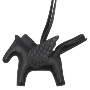 エルメス HERMES バッグチャーム ロデオPM ペガサス タッチ アニョーミロ アリゲーター ブラック 黒 単色 ソーブラック クロコ 【中古】
