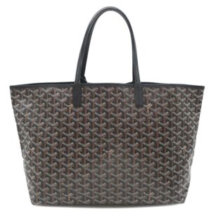 ゴヤール GOYARD トートバッグ サンルイPM PVCコーティングキャンバス ゴヤールディンキャンバス シュヴロッシュカーフスキン ブラック シルバー金具 ヘリンボーン リバーシブル STLOUIPMLTY01CL01P 【保存袋】 【中古】中古美品
