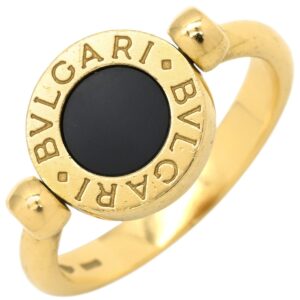 ブルガリ BVLGARI リング 指輪 ブルガリブルガリ フリップ ブラック×イエローゴールド Au750 18K オニキス 珊瑚 10号 【中古】中古品