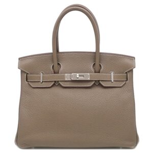 エルメス HERMES ハンドバッグ バーキン30 トリヨンクレマンス エトゥープ シルバー金具 グレージュ T 【中古】中古品