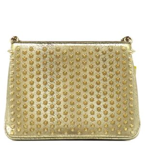 クリスチャンルブタン Christian Louboutin ショルダーバッグ トリルビ チェーンバッグ レザー ゴールド ゴールド金具 スパイクス タッズ チェーン ショルダー 【中古】中古美品