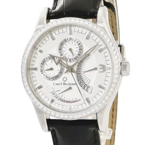 カール F ブヘラ Carl F. Bucherer マネロ オートマチック レトログラード 00.10901.08.26.11 純正ダイヤ デイデイト メンズ 腕時計自動巻き シルバー 【中古】