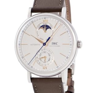 IWC IWC ポートフィノ コンプリートカレンダー IW359001 ムーンフェイズ シルバー ローマン バー メンズ 腕時計自動巻き シルバー 【中古】中古美品