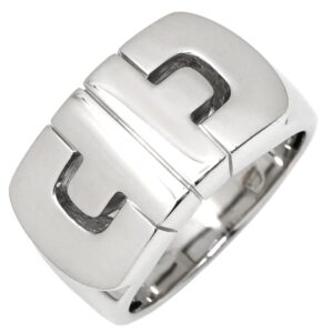 ブルガリ BVLGARI リング 指輪 パレンテシリング ホワイトゴールド Au750 18K 18金 WG 19号 【中古】新品同様品